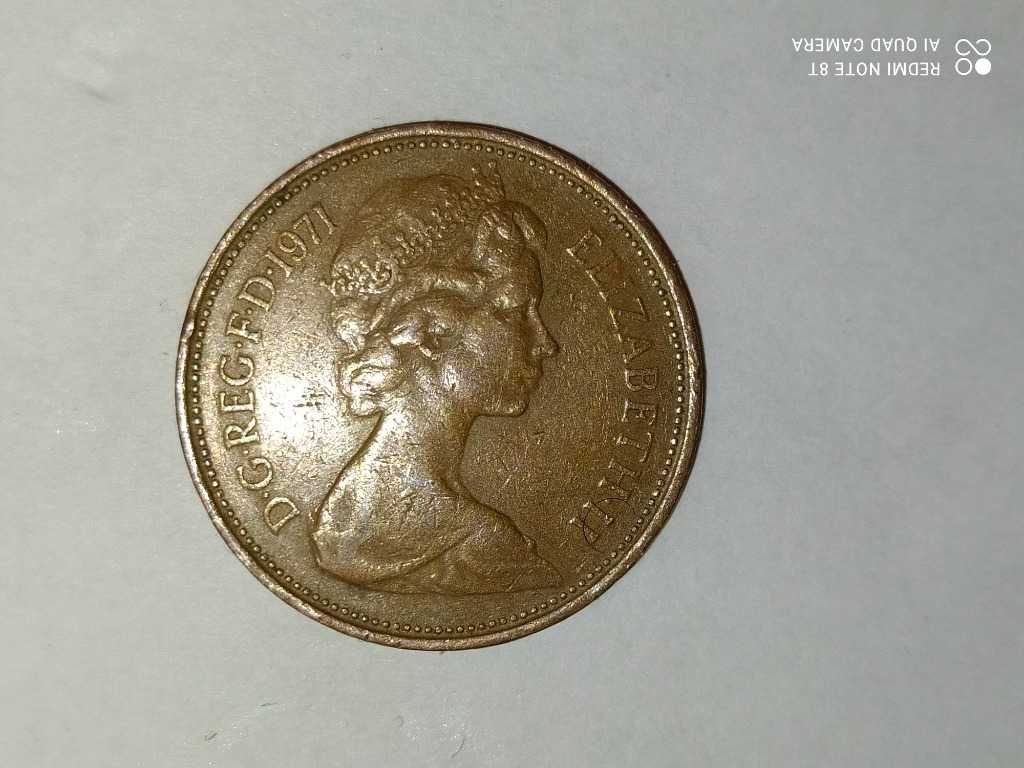 Moneta New Pence 2 Pence Elizabeth II 1979r