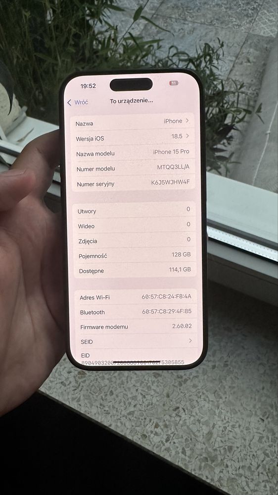 Iphone 15 pro (128gb) blue titatanium