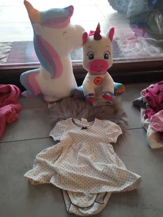 Zestaw mix paka ubrań dziewczynka rozmiar 62cm