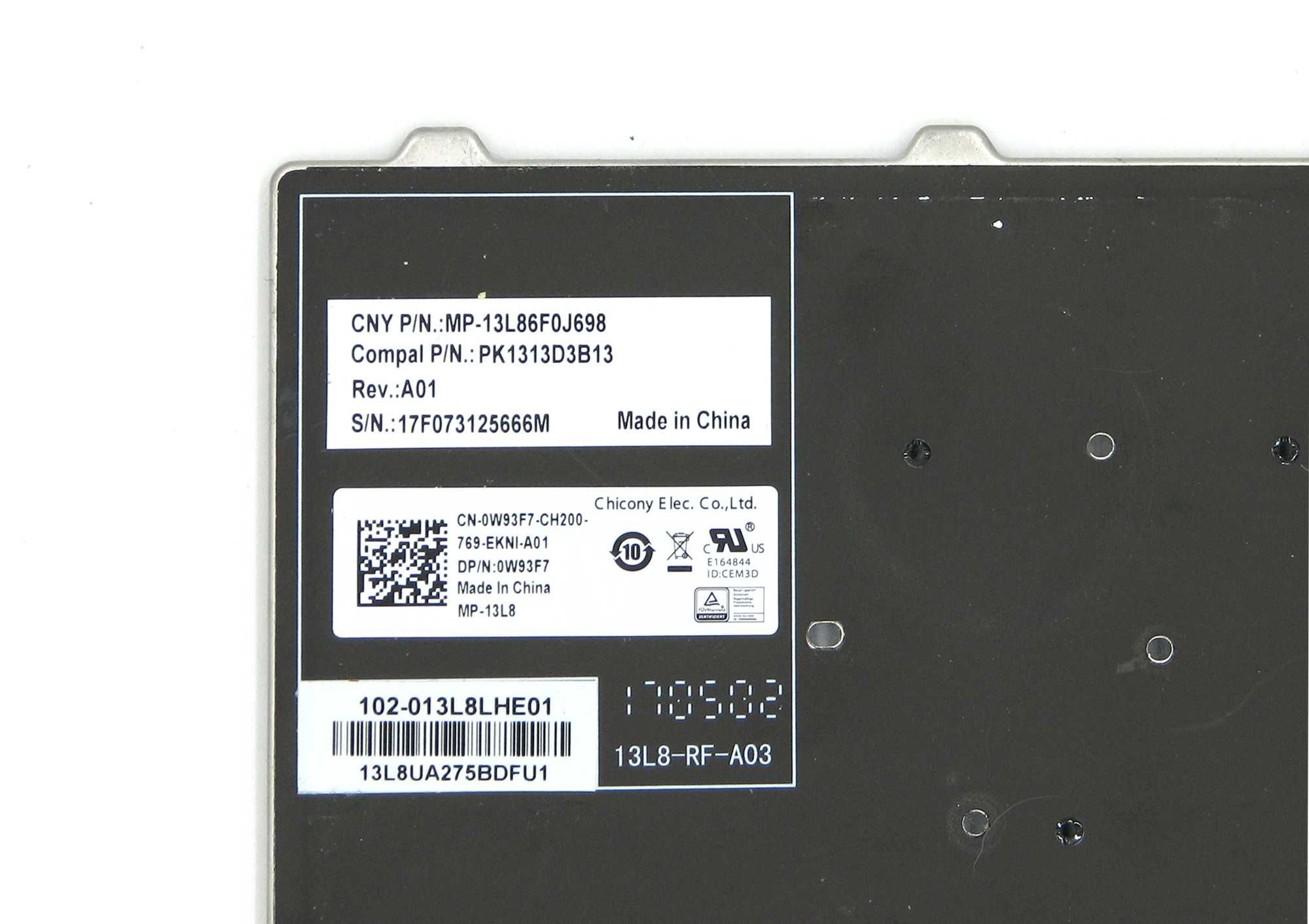 Klawiatura Dell Latitude 7480 0W97F7 LED Azerty FR oryginalna