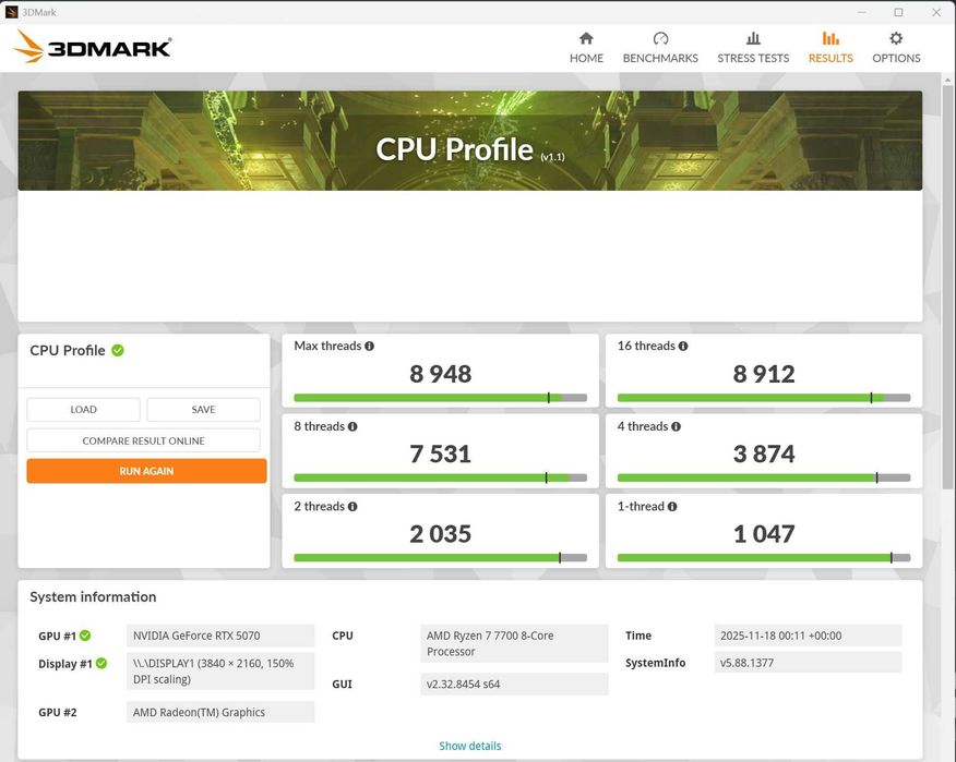 NOVO- Ryzen 7700/5070 Asus Prime/32GB Klev/1TB P41 Platinum/850WATX3.0