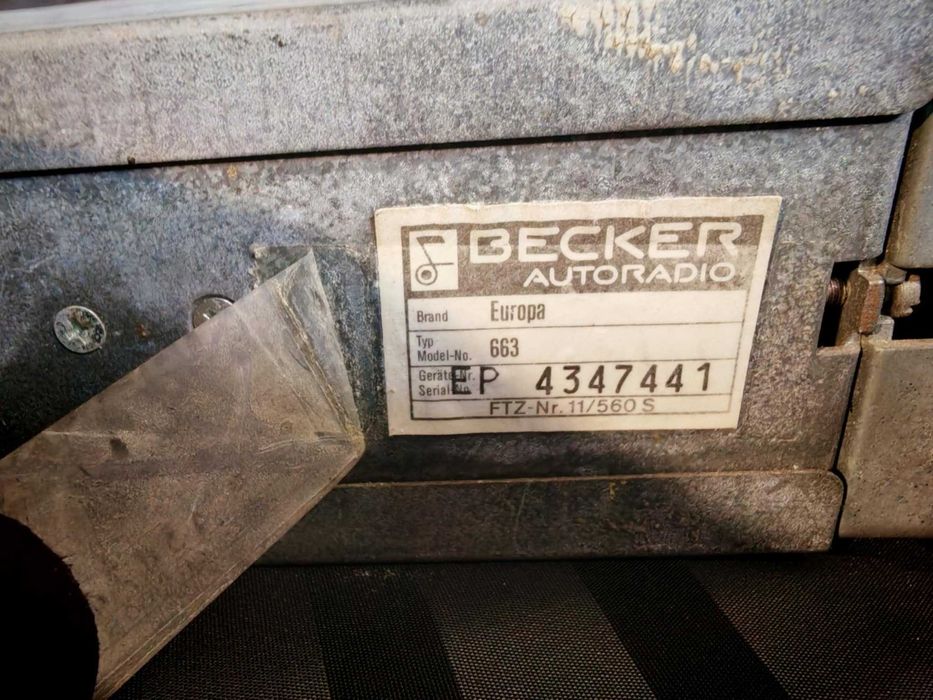 Radio Becker Europe Cassette 663 Mercedes Porsche BMW lata 60-70-80