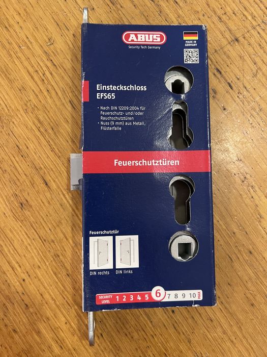 Fechadura encaixe portas emergência EFS65 Abus - NOVO