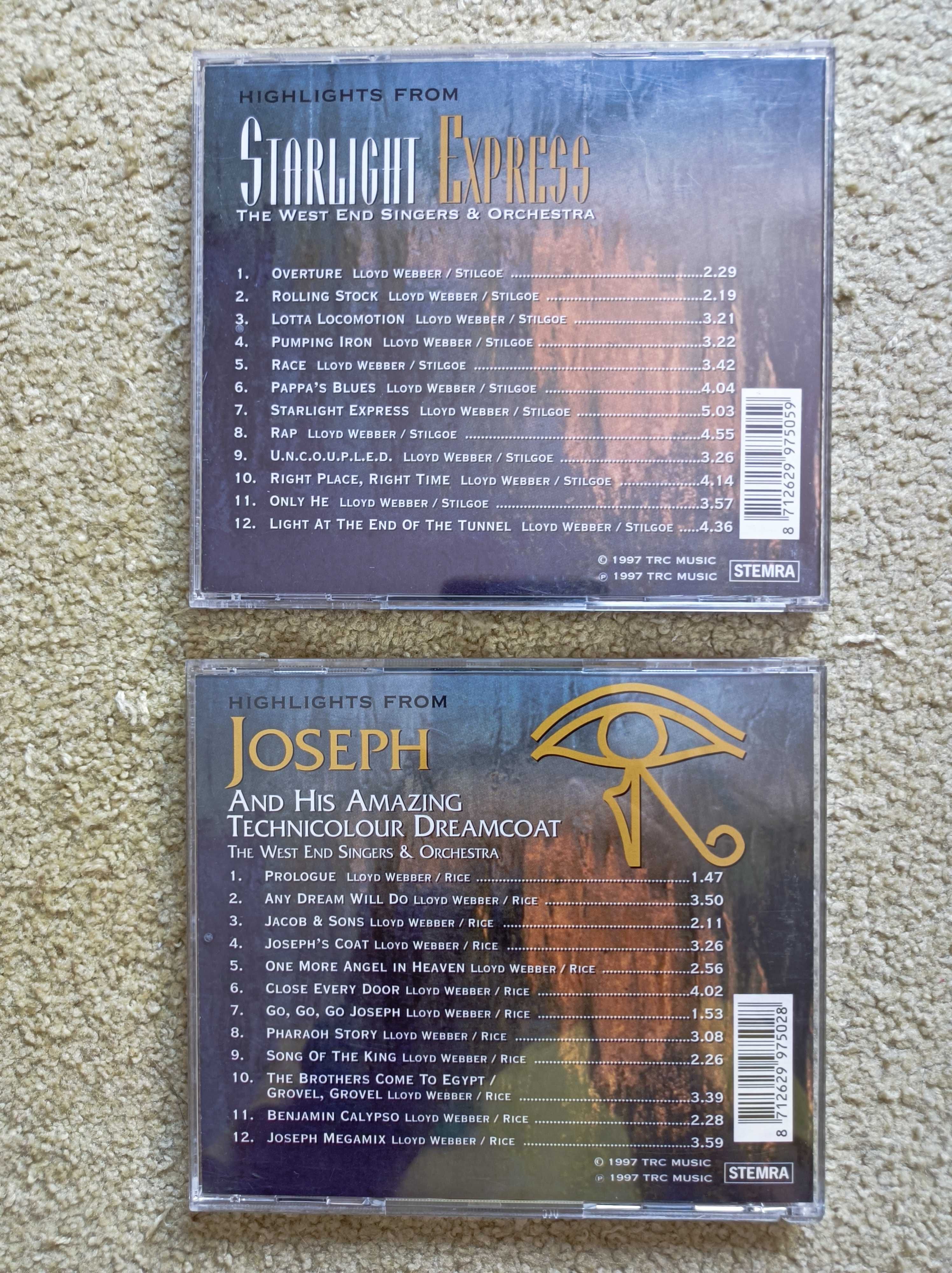 CDs Musicais, Sartlight Express and Joseph - 6€/lote