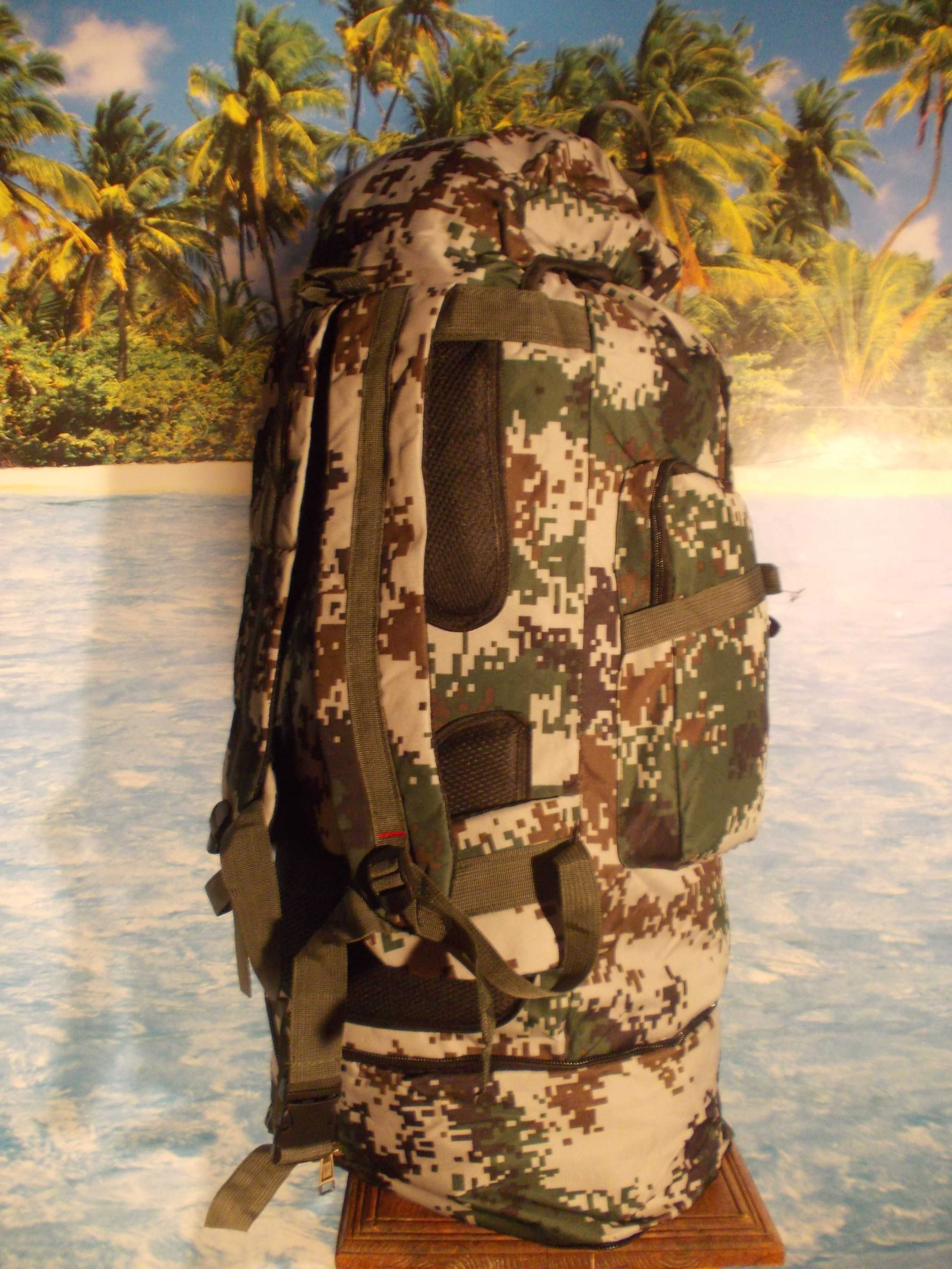 Рюкзак туристический военный  х099 100 литров пиксель пограничник