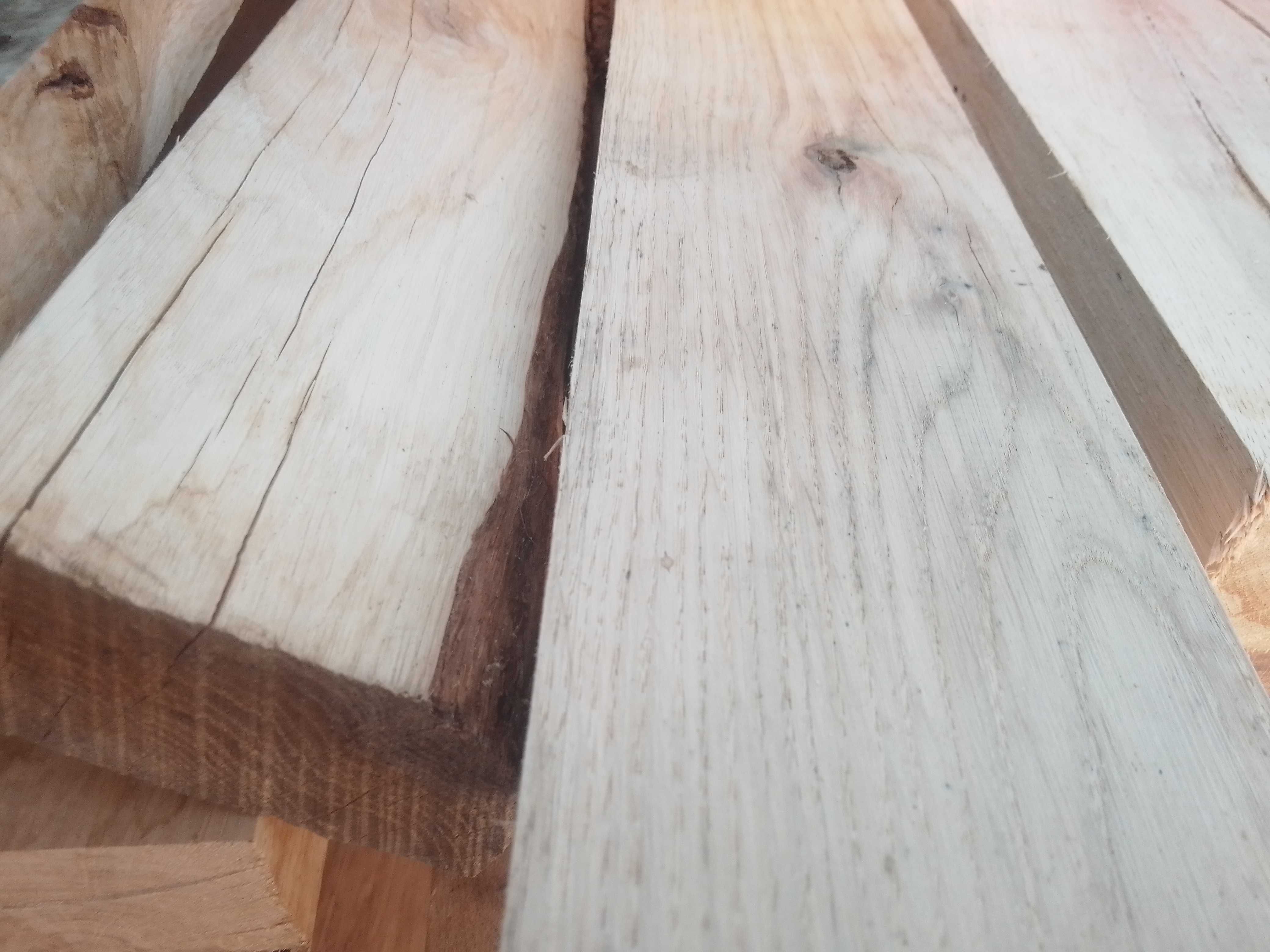 Gruba półka dębowa 90 cm, gładka, wysyłka