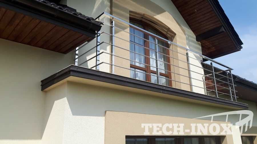 Balustrady ze stali nierdzewnej, szklane, balkony, schody, francuskie