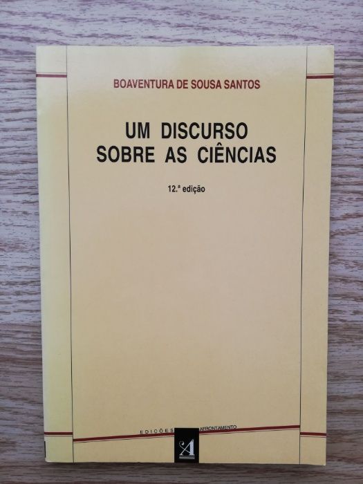 Livro Um Discurso sobre as Ciências – Boaventura de Sousa Santos