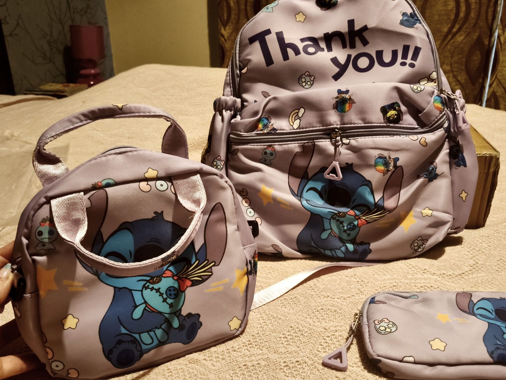 Conjunto mochila pré escolar com estojo e lancheira