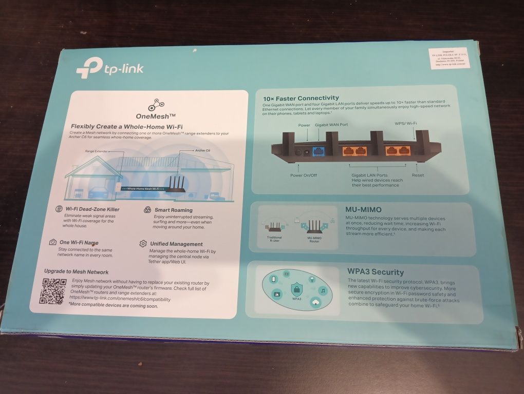 Router TP-LINK AC1200 Mesh WiFi