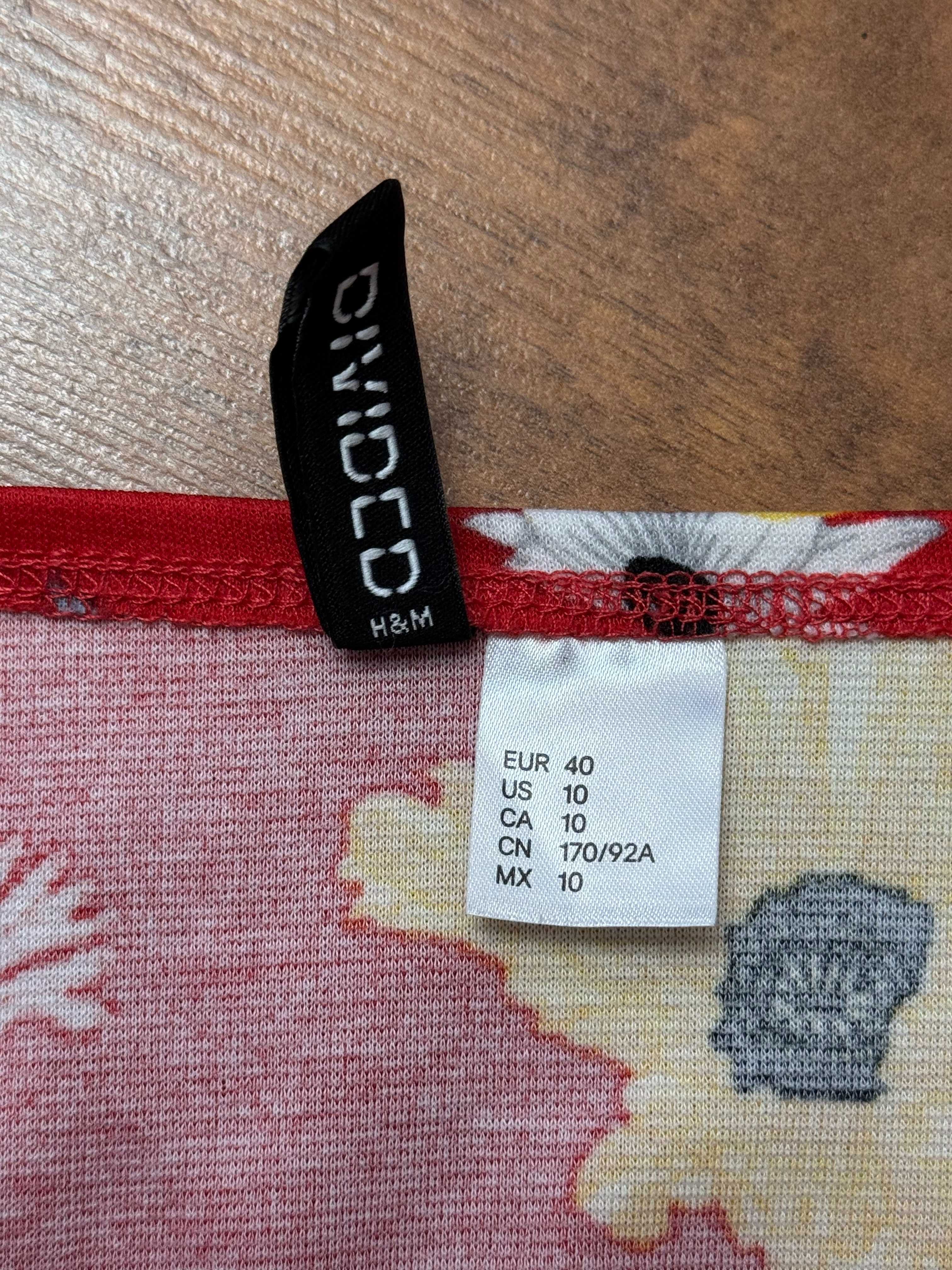 Letnia sukienka sukieneczka na lato hiszpanka w kwiaty floral HM 40 L