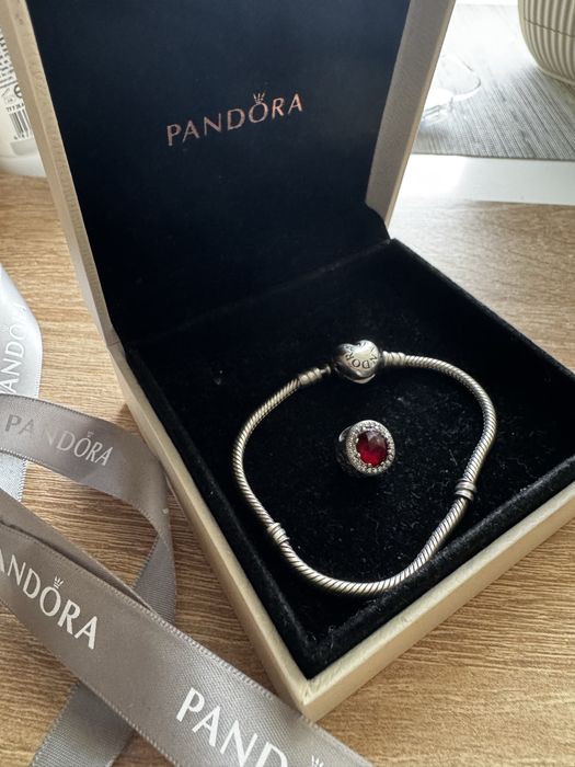 Браслет Пандора серце оригінал плюс шарм