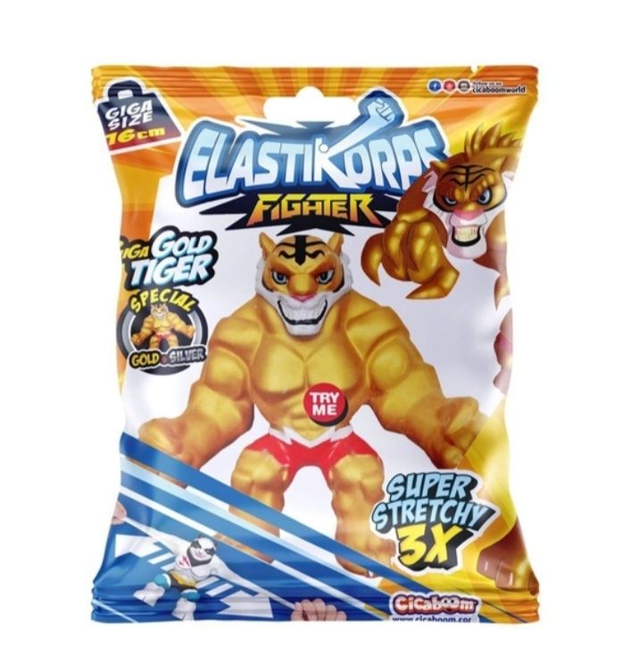 Стретч-іграшка серії Fighter – Золотий Тигр Elastikorps,Акула,Пантера