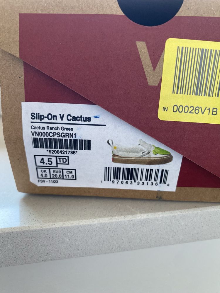 Buciki Vans Slip-on V Cactus - r. 20