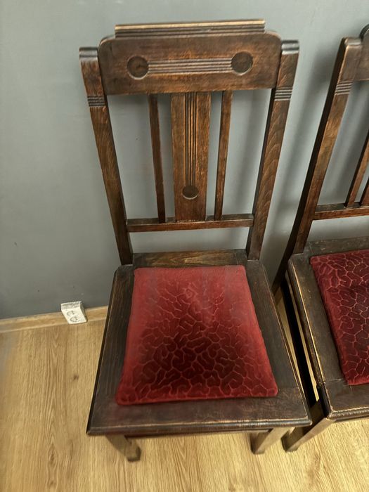 Zestaw 4 krzeseł w stylu secesyjnym