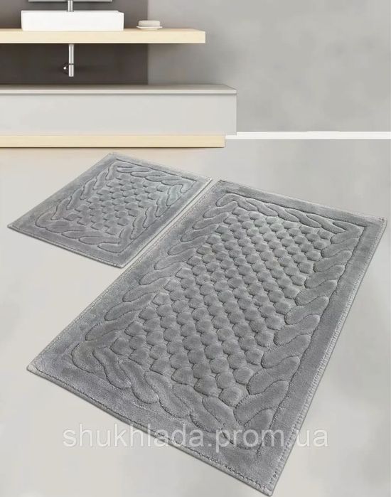 Комплект килимків у ванну кімнату прямокутні 100% бавовна Туреччина