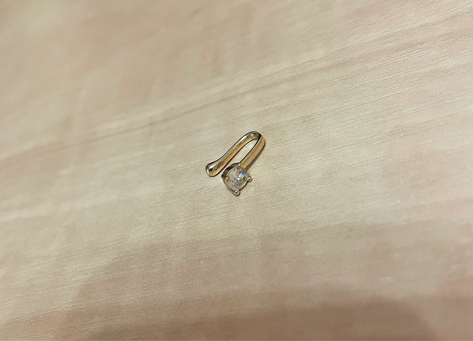 Нова кліпса сережка в ніс пірсинг клипса сережка в нос пирсинг обманка