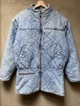 Marmurkowa jeansowa kurtka vintage unikat