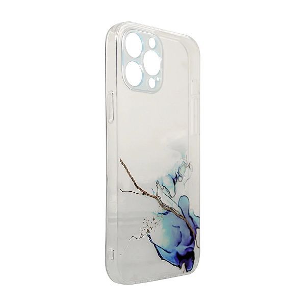 Marble Case etui do iPhone 13 Pro Max żelowy pokrowiec marmur niebiesk