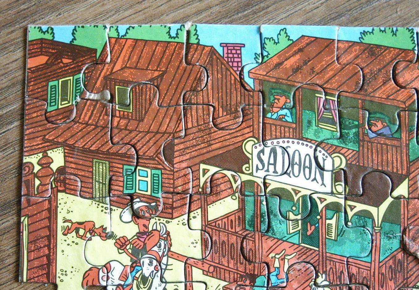 stara układanka - puzzle vintage - Lucky Luke - 24 elementy