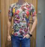 Koszulka t-shirt z wzorem z papugami Sinsay, rozmiar XS