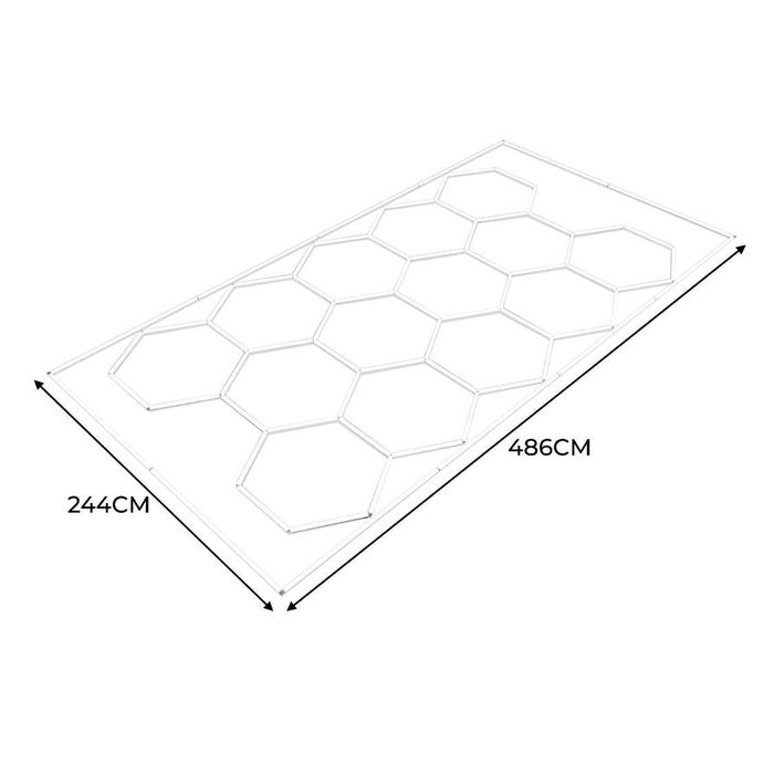 14 Sześciokątnych lamp LED plastry miodu + ramka, Lampa hexagon, nówka