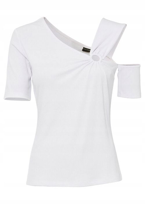 B.P.C bluzka prążkowana biała 44/46.