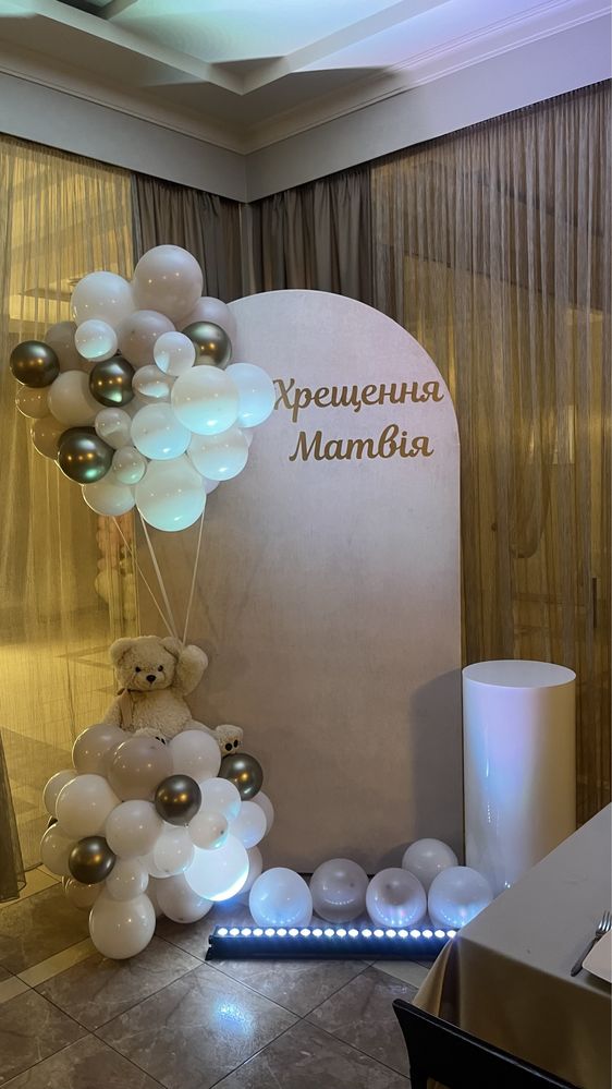 Кругла глянцева фотозона, банер , на рочок, свято, ювілей, весілля