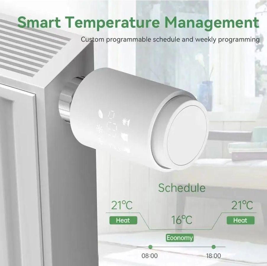 Głowica termostatyczna TRV / GTZ08  TUYA, Homeassistant,  Smartlife...