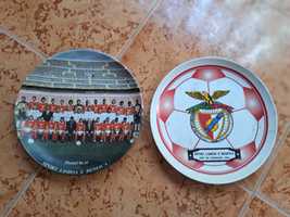 2 pratos de decoração do Benfica