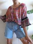 Kolorowa indyjska koszula oversize boho 100% rayon