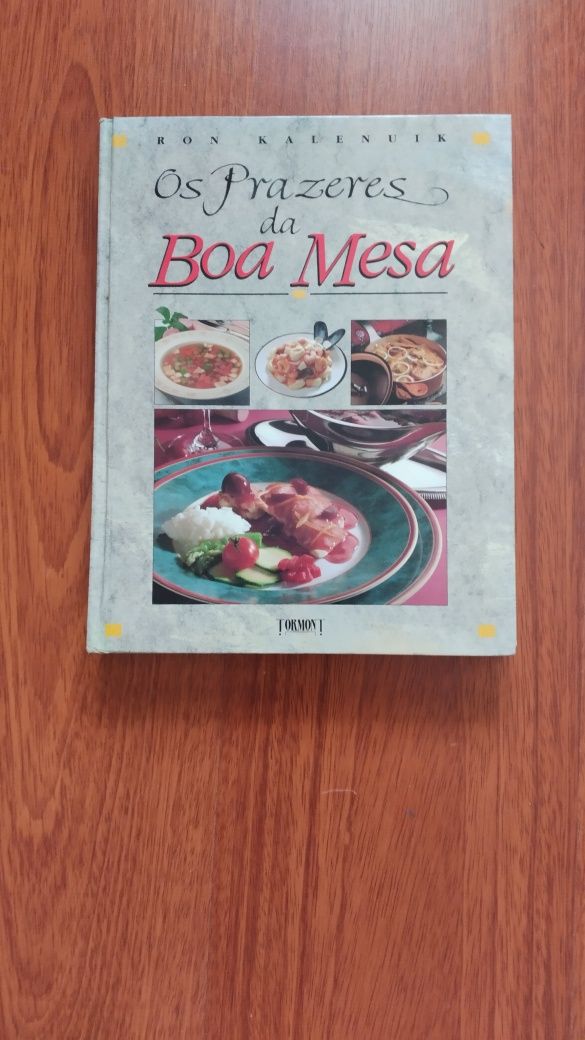 Livro de receitas de culinária "os prazeres da boa mesa"