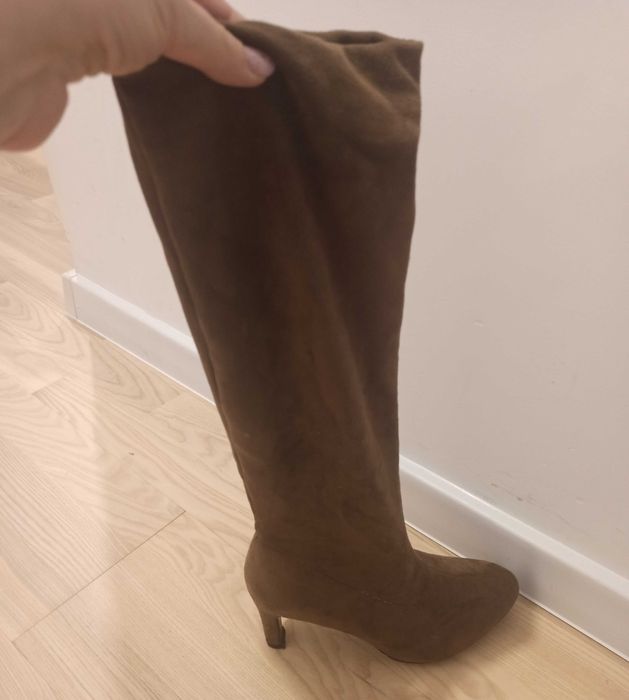 Kozaki zamszowe 41 brązowe