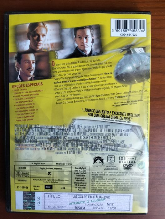 DVD Golpe em Itália