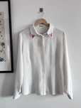Lejąca biała kremowa koszula z długim rękawem Pretty One XL