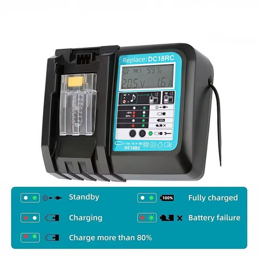 Зарядний пристрій Makita DC18RC-LCD