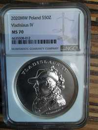 50 zł Władysław IV 2020 SSA NGC MS70