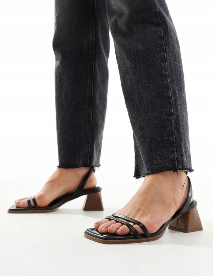 Asos Design 41 Czarne Sandały Na Klocku Honeydew R12560