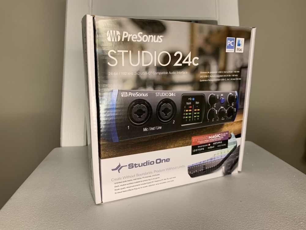Звуковая карта, студийная, аудиоинтерфейс Presonus Studio 24c