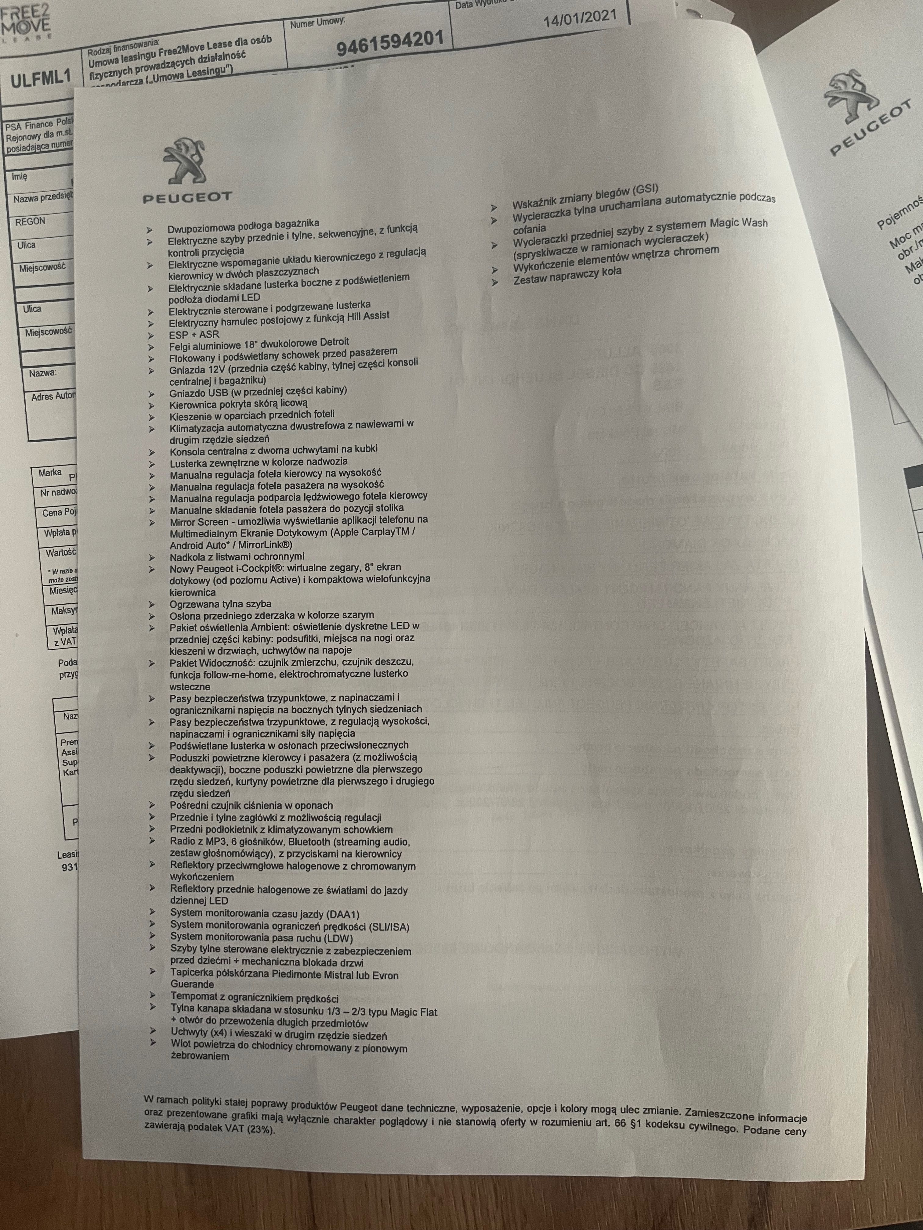 Cesja leasingu Peugeot 3008 | bez odstępnego