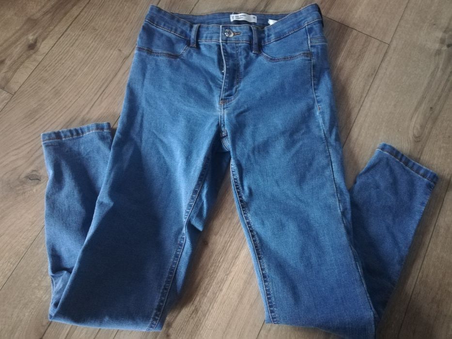 Nowe spodnie jeansy M 38 gratis kurtka Jeansowa komplet wiosna