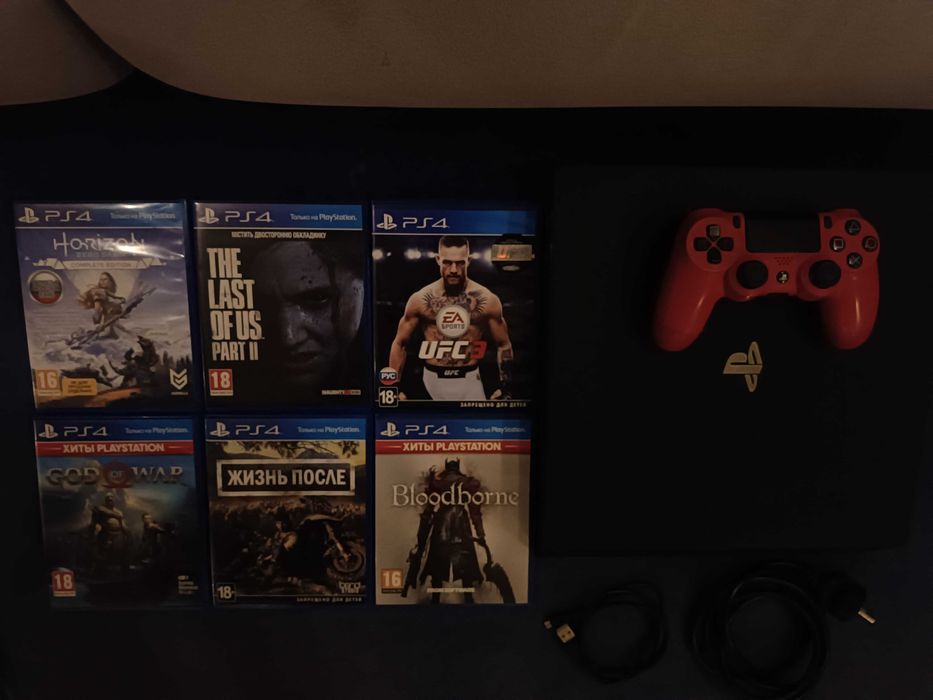 PlayStation 4 PRO + 6 игр