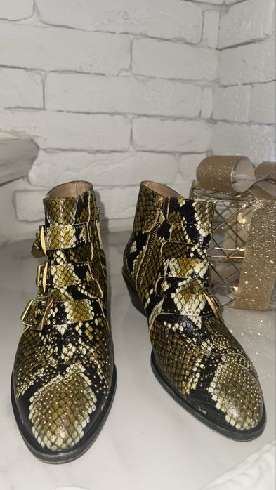 Сапожки Chloe расцветки питона оригінал