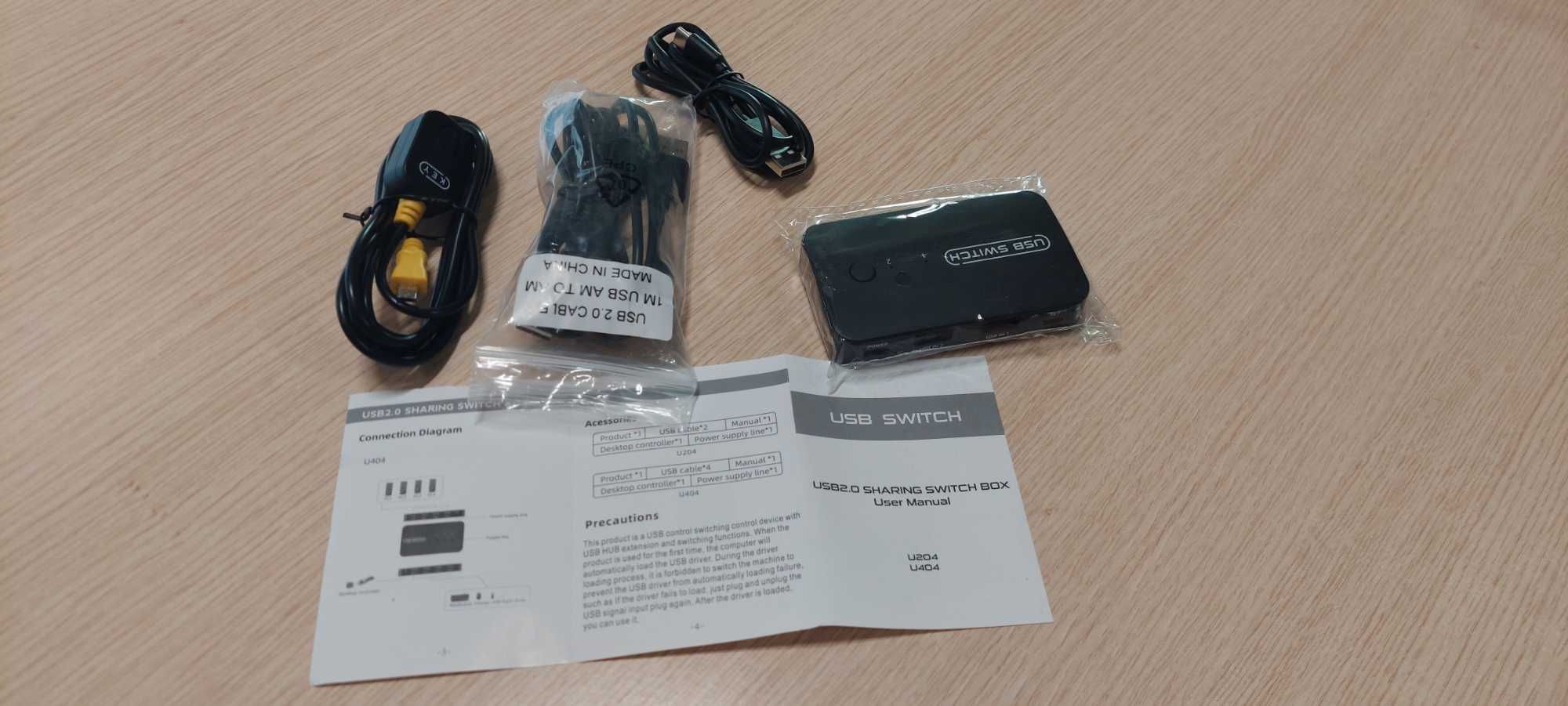 eppfun USB Switch KVM 2 monitores para teclado rato