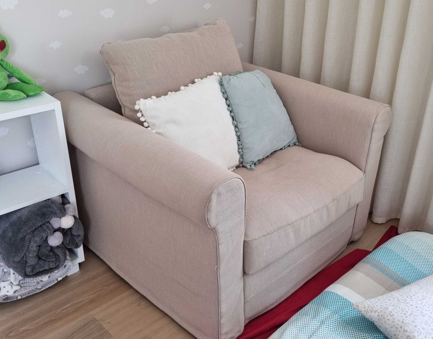 Poltrona GRÖNLID IKEA 1 Lugar - Hillared Bege - Como Novo!