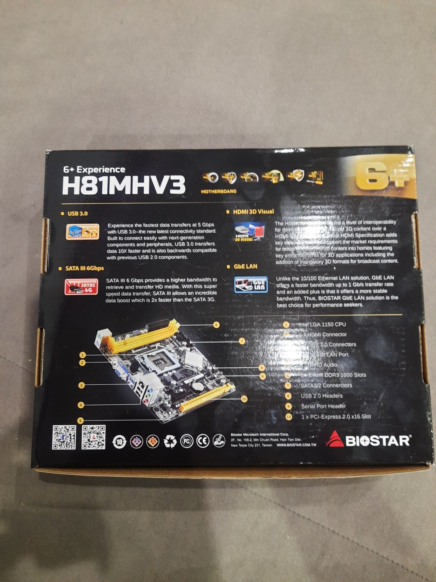 Материнська плата biostar h81mhv3