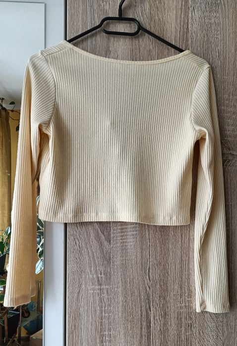 Jasnożółty krótki sweterek/bolerko. H & M