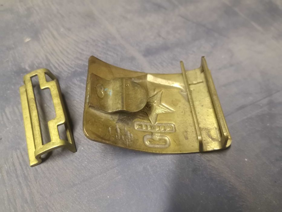 Пряжка и зацеп на ремень мор флот СССР якорь и серп и молот