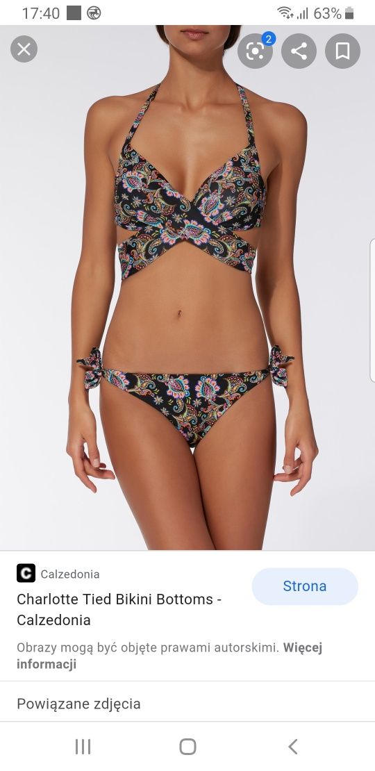 Bikini kostium kąpielowy 36/38 CALZEDONIA S/M stan jak nowe