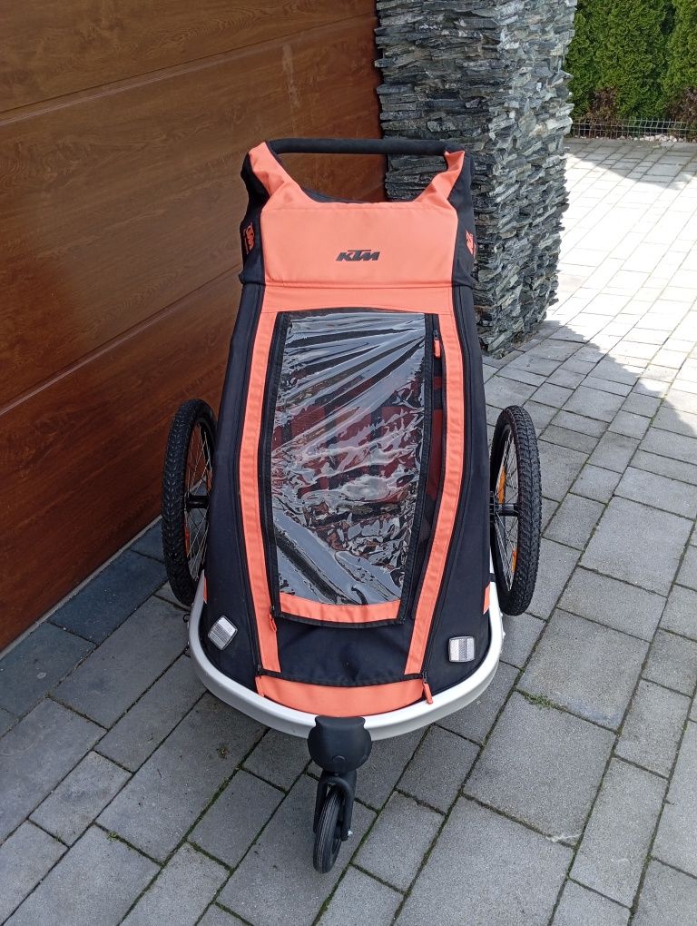 Przyczepka rowerowa dla dzieci 2 dwu osobowa ktm jogger wózekk dw